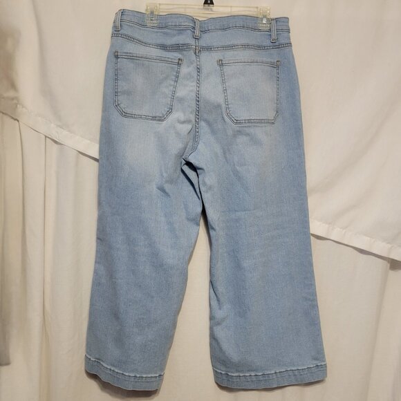 Time and Tru High Rise Jeans Wide Leg 16 Blue denim bell bottoms vtg-inspired - Picture 2 of 9